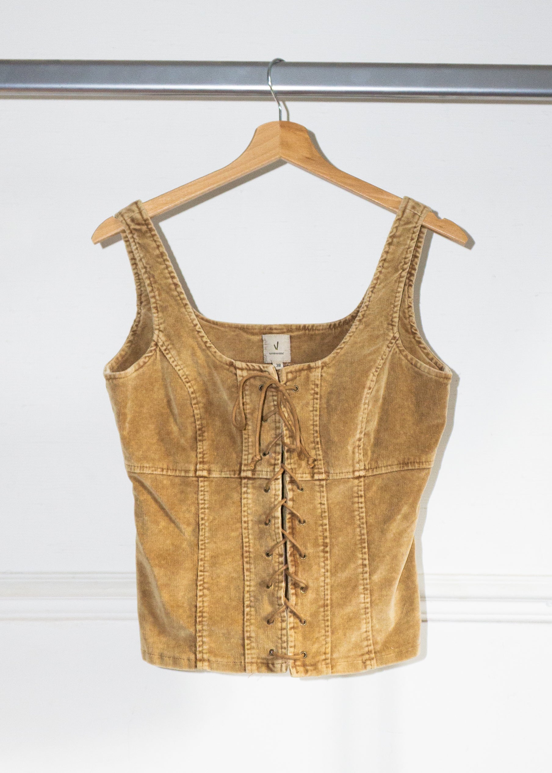 Corset en Velours Côtelé T.38