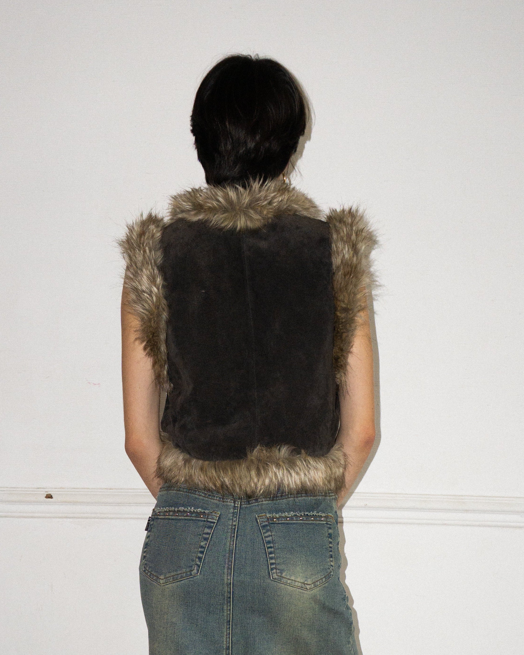 Gilet Peau Sans Manche T.36/38