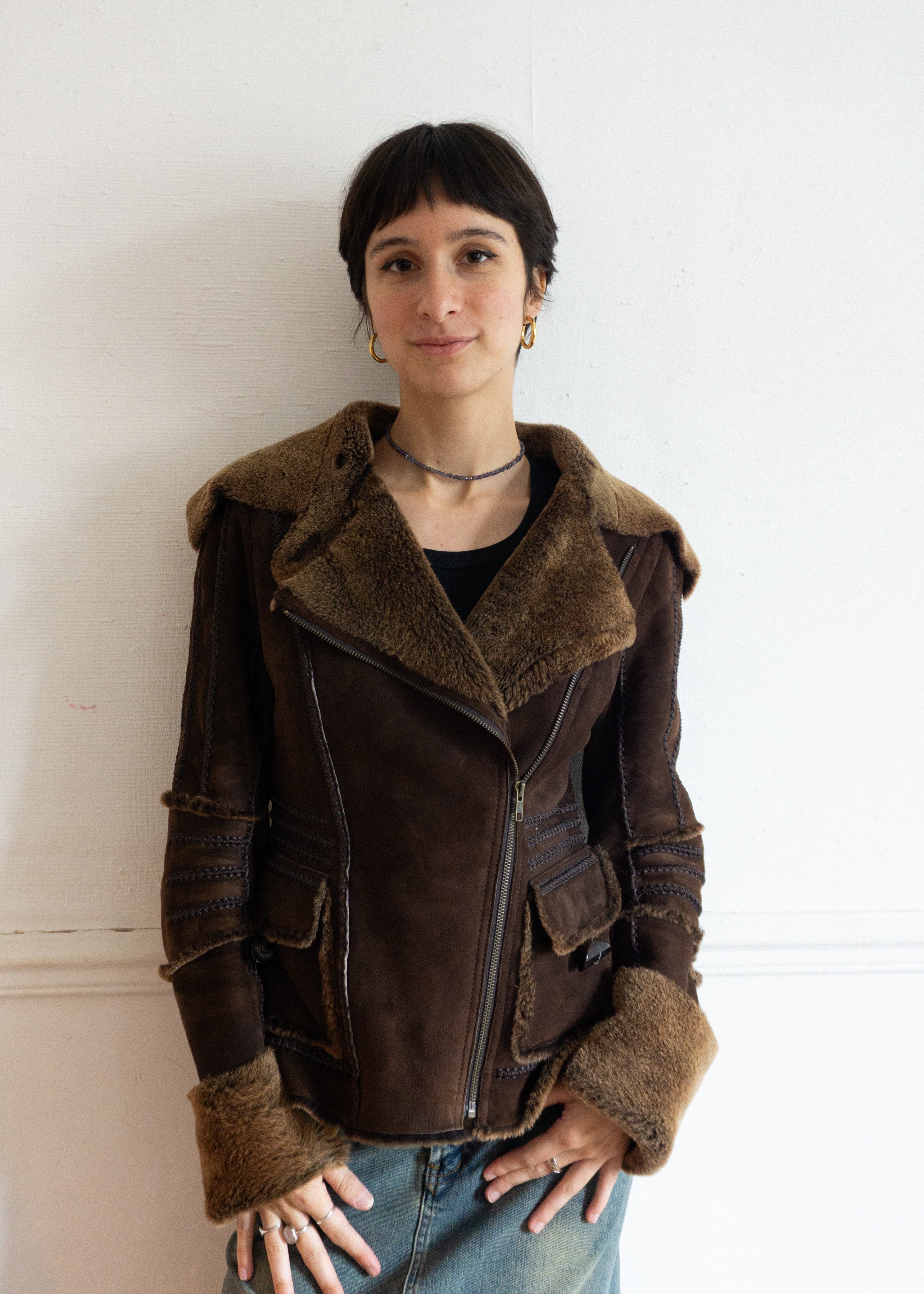 Veste en Peau Lainé d'Agneau T.34