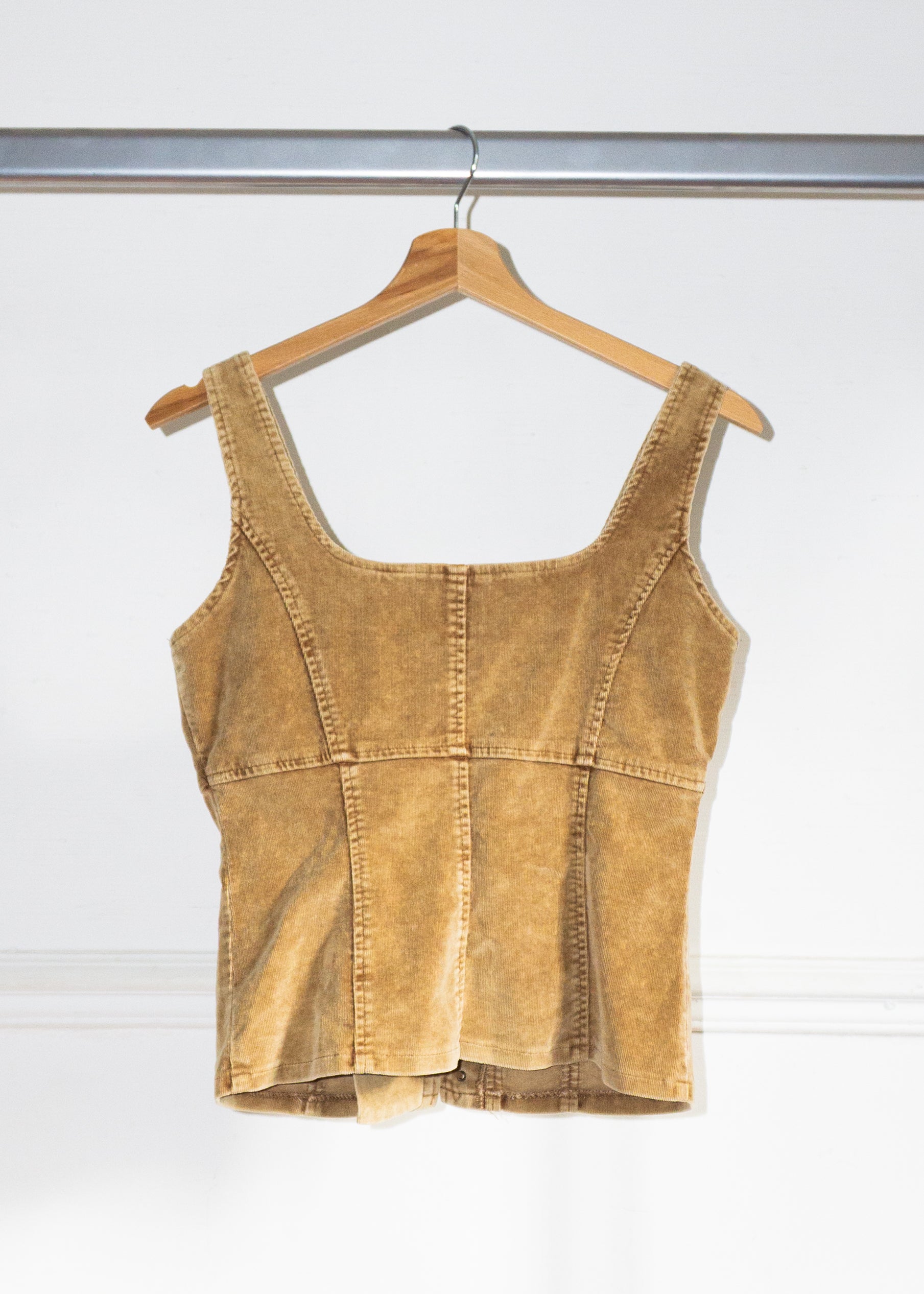 Corset en Velours Côtelé T.38