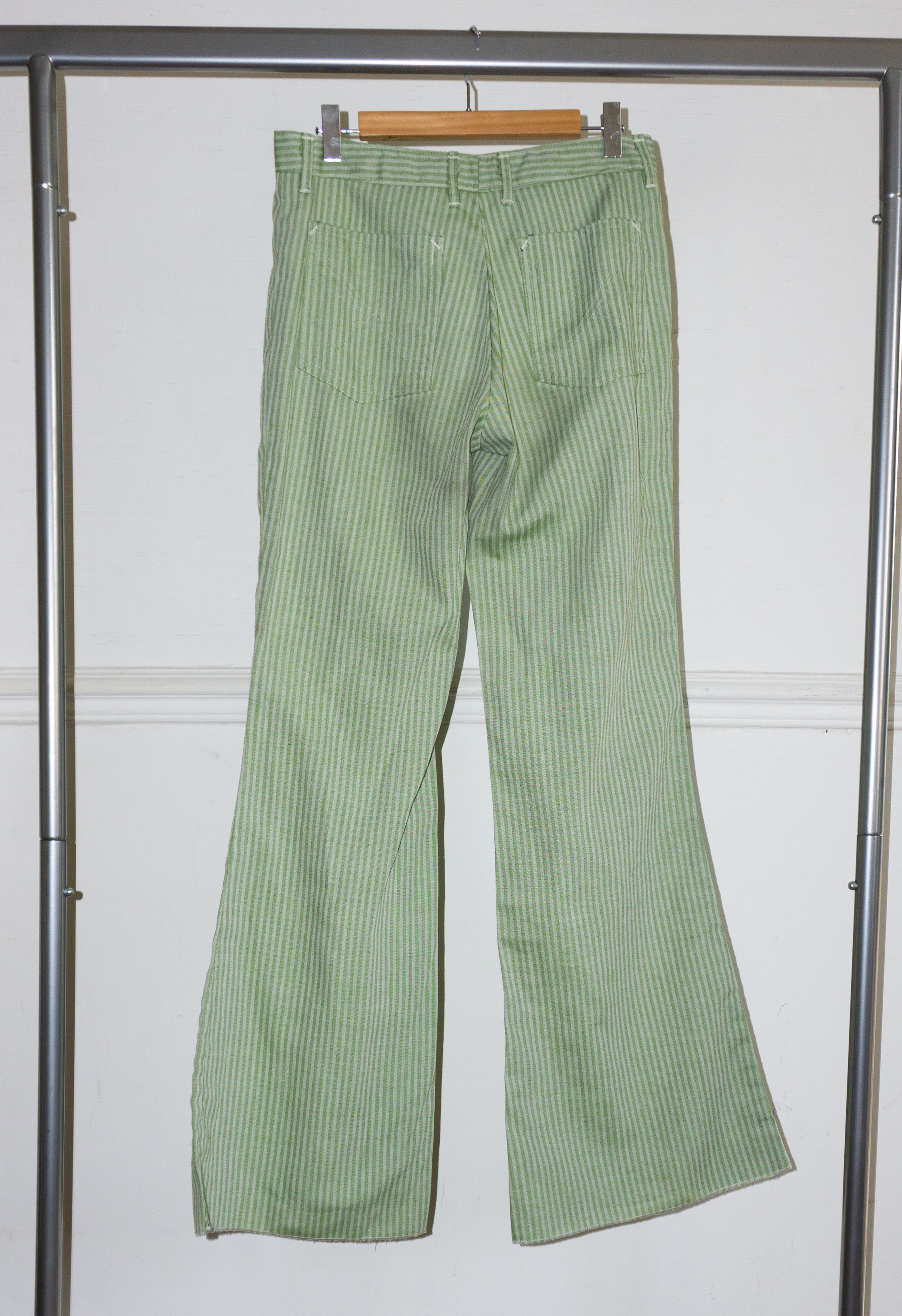 Pantalon Vert à Rayures T.35