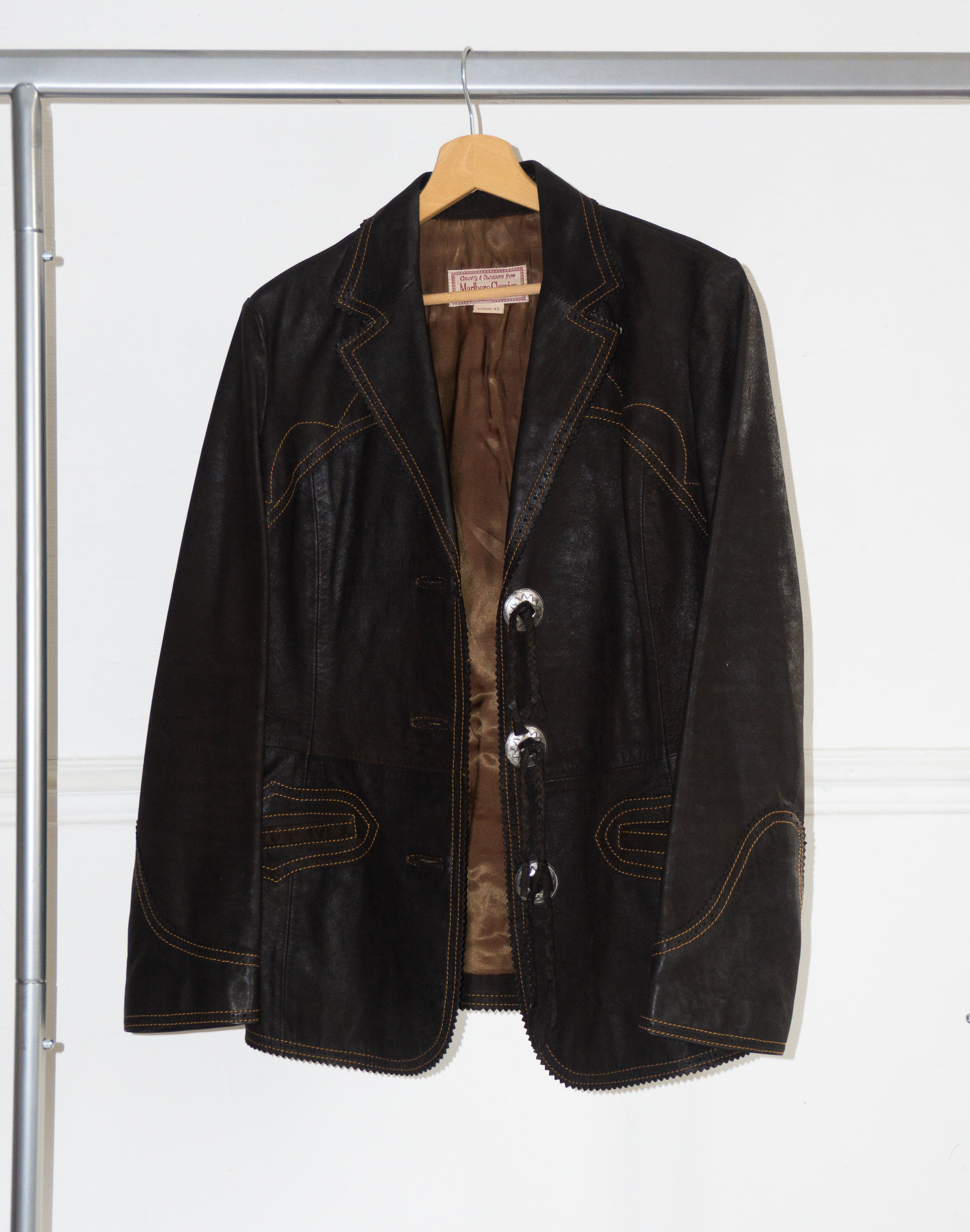 Veste Blazer en Cuir T.38