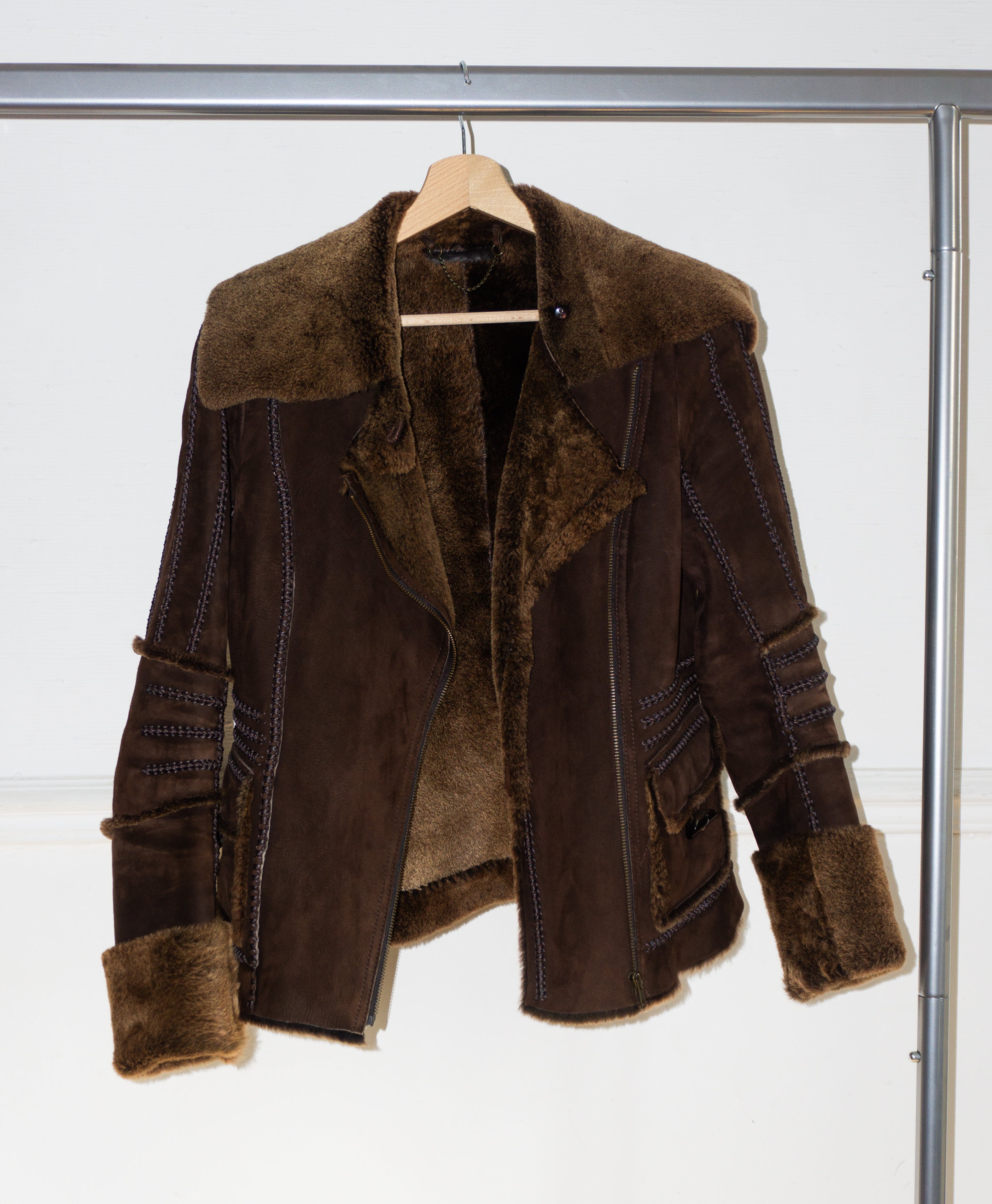 Veste en Peau Lainé d'Agneau T.34