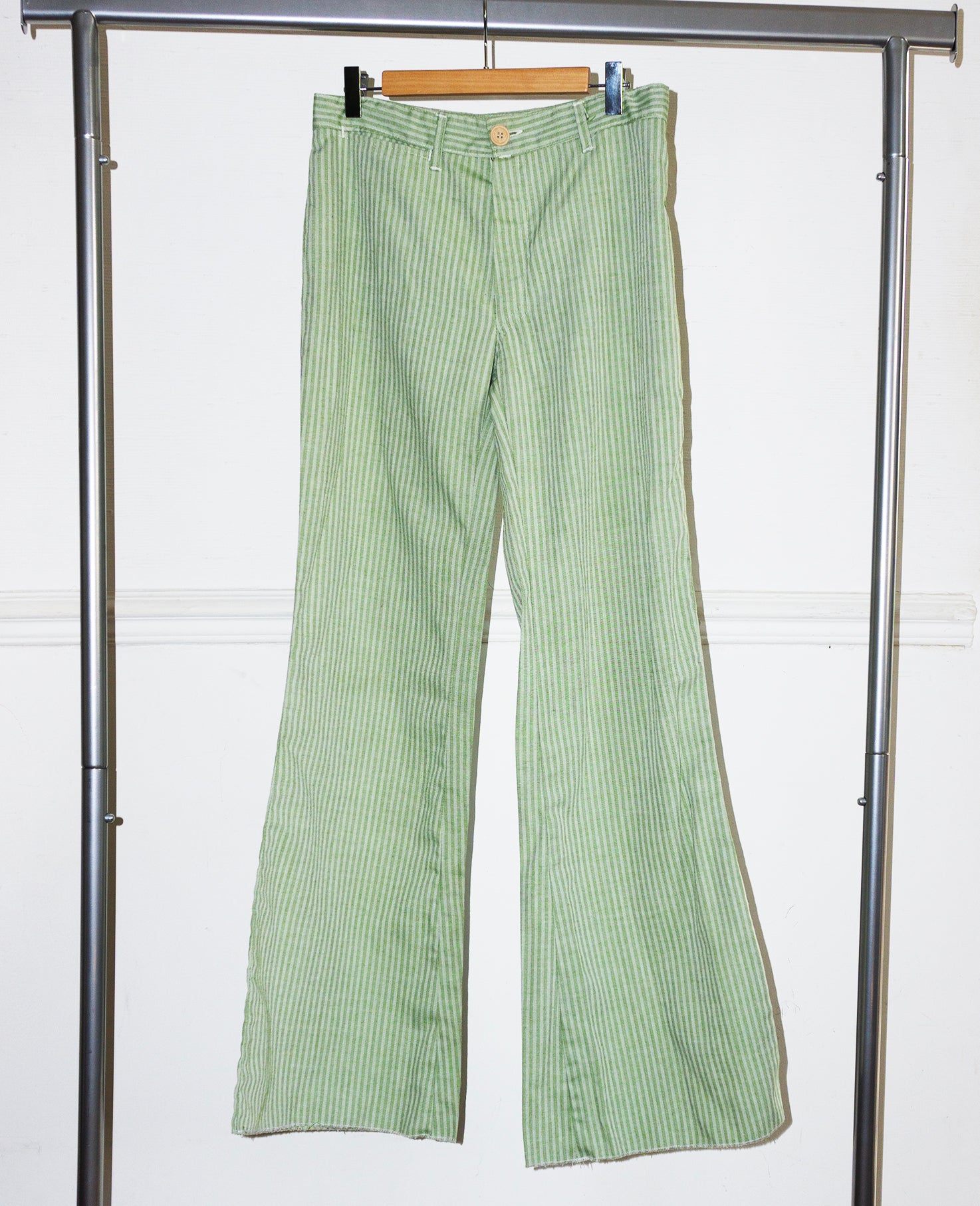 Pantalon Vert à Rayures T.35